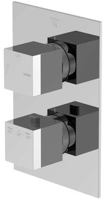 STEINBERG 160 termostat s podomietkovou inštaláciou, s uzatváracím a prepínacím ventilom, pre 2 výstupy, chróm, 16041333