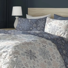 Vianočné bavlnené posteľné obliečky – motív Snehové vločky - 100% bavlna - 70 x 90 cm + 140 x 200 cm