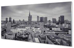 Sklenený obraz Varšava mrakodrapy panorámu 140x70 cm