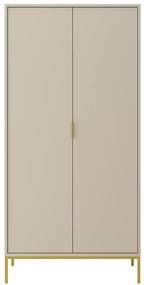Šatní skříň Austin 100 cm kašmír/zlatá