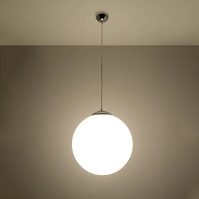 Závesné svietidlo Ugo, 1x biele sklenené tienidlo, (fi 40 cm), ch