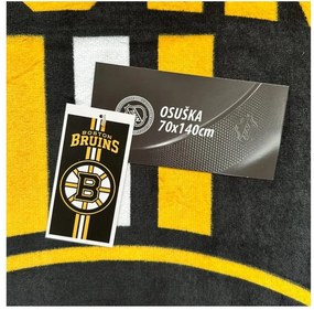 Froté osuška NHL Boston Bruins Prestige Black 70x140 cm