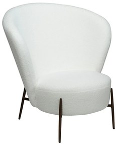 Biele kreslo z textílie buklé Orbit – DAN-FORM Denmark