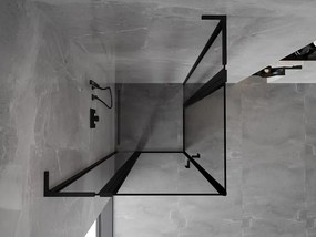 Mexen, Mexen Mist L Duo výklopný sprchový kút 115 x 115 cm, čierny rám - 8A4L-115L-115P-70-70