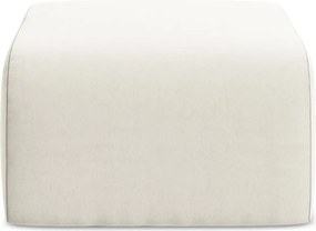 Béžová zamatová podnožka Lani – Makamii