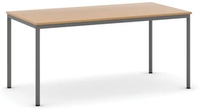 Jedálenský stôl, 1600 x 800 mm, tmavo sivá podnož, buk