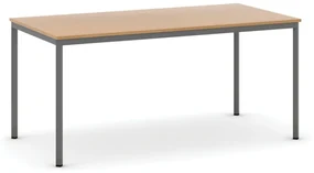 Jedálenský stôl, 1600 x 800 mm, tmavo sivá podnož, buk