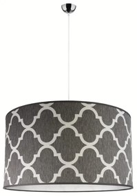 Duolla - Luster na lanku MAROKO 1xE27/40W/230V pr. 45 cm šedá/biela