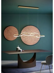 Redo 01-3392 - Stmievateľný LED závesný luster na lanku BIAS LED/120W/230V zlatý