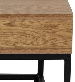 Konferenčný stolík s doskou v dubovom dekore v tmavoprírodnej farbe 80x80 cm Willford – Actona