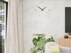 3D nalepovacie hodiny Reden zlaté zrkadlové
