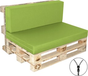 Doppler Polstrovanie na paletové sedenie sedák + opierka, tuhá polyuretánová pena zelená
