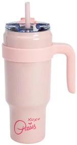Paris Hilton Termopohár s odnímateľnou rúčkou a slamkou (ružová)  (100396103)