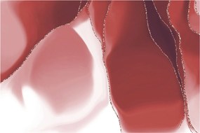 Obraz - Červená abstraktná kvetina N⁰3 (90x60 cm)