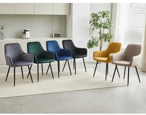 Autronic BONTEC Jedálenská stolička, čierna, zamatová látka, DCH-215 BK4 Farba: Čierna