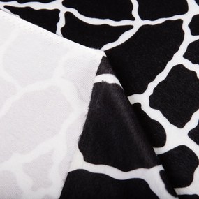 Biante Zamatový štvorcový obrus Tamara TMR-015 Čiernobiely žirafí vzor 100x100 cm