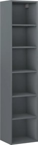Mexen Box-A, vysoká kúpeľňová skrinka 35x44,2x160 cm, matný grafit, 91AX1-1600-300-1-66