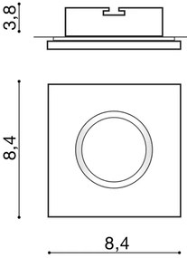 Vonkajšie podhľadové osvetlenie Ika S Ip65 tmavosivá