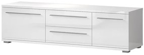 TV stolík Piano TV165-2K2F/PN-70/KA/70 lakované crystal white