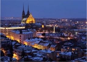 Sklenený obraz - Katedrála sv. Petra a Pavla, Brno, Česká Republika (70x50 cm)