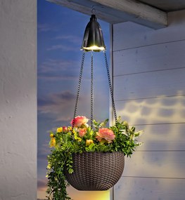 Weltbild Závesný kvetináč so solárnym osvetlením