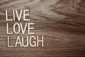 Tapeta so slovami - Live Love Laugh - 225x150