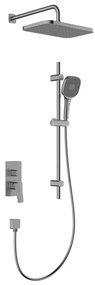 KFA Armatura 4529-301-61 - Sprchová súprava s podomietkovou batériou MALAGA, metalická sivá