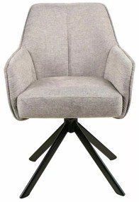 Otočné jídelní křeslo Notti šedé