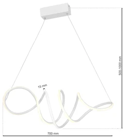 Závesné LED svietidlo Loca, 1x LED 56w, 4000k, w