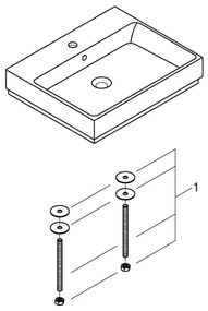 GROHE 3947700H - Umývadlo CUBE CERAMIC 600 × 490 mm keramika/biela