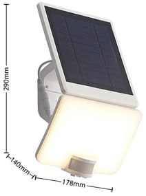 Prios Yahir solárne nástenné LED snímač biela