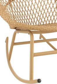Béžové ratanové hojdacie kresielko Zayo Beige - 118*82*78 cm