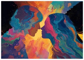 Obraz - Vesmírna láska (70x50 cm)