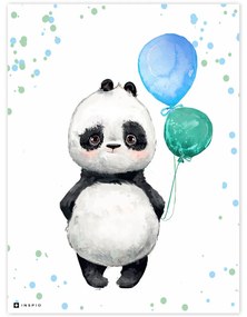 Obrázok - panda s balónmi do detskej izby