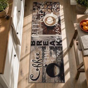 Hnedý koberec behúň 50x150 cm Enjoy Coffee Break – Hanse Home