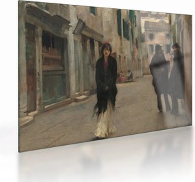 Sklenený obraz - John Singer Sargent, Street in Venice, reprodukcia (70x50 cm)