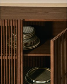 Tmavohnedá komoda v dekore orecha 181x71,5x42,5 cm Beyla – Kave Home