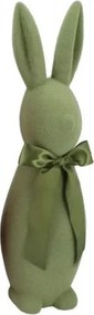 Tmavě zelený veliký zajíc s mašlí Bunny Easter Flock XL - 20*20*70 cm