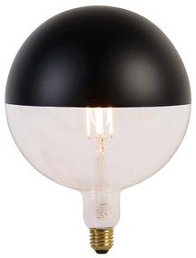 E27 Stmievateľná LED žiarovka zrkadlové sklo G200 čierna 6W 360lm 1800K