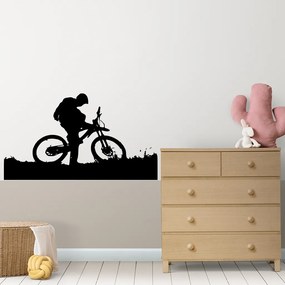 Veselá Stena Samolepka Cyklokros Farba: čierna, Veľkosť: 100 x 57 cm