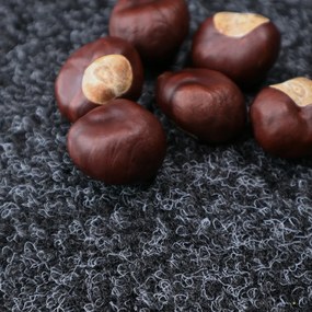 Betap, Metrážny koberec Primo Gel 78 antracit, záťažový, na mieru, šíře 4m, šedá, guma (gél - protišmykový), chodba / predsieň