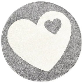 Koberec HEART sivý