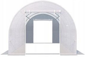 LONGWELL INDUSTRIAL LTD Fóliovník, skleníkový záhradný tunel 3x2x2 m, 2 vchody, kovový rám, biela fólia