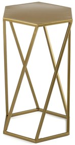STOJAN NA KVETINÁČ HEXAGON 40X24X27 CM ZLATÁ