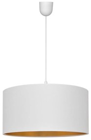 Helam Luster na lanku ALBA 1xE27/15W/230V pr. 40 cm biela/zlatá W-4020/1 WT+GO+SCW-P WT