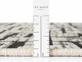 Ted Baker, Kusový koberec Ted Baker Haringey 106387 Black White kruh, 160x160, čiernobiela, chodba / predsieň