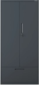 Modulárna kovová multifunkčná skriňa s vysokou zásuvkou antracitová MEGAN 1950 x 900 x 400 mm