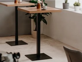 Barový stôl Quadrato 70x70 cm, dub artisan/černý%