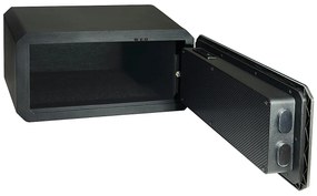 Oceľový sejf s elektronickým zámkom na číselný kód a odtlačok prsta RICHTER RS.23.DE.FIN, RICHTER černá