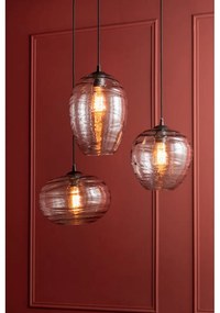 Sivé sklenené závesné svietidlo, výška 21 cm Sphere - Leitmotiv